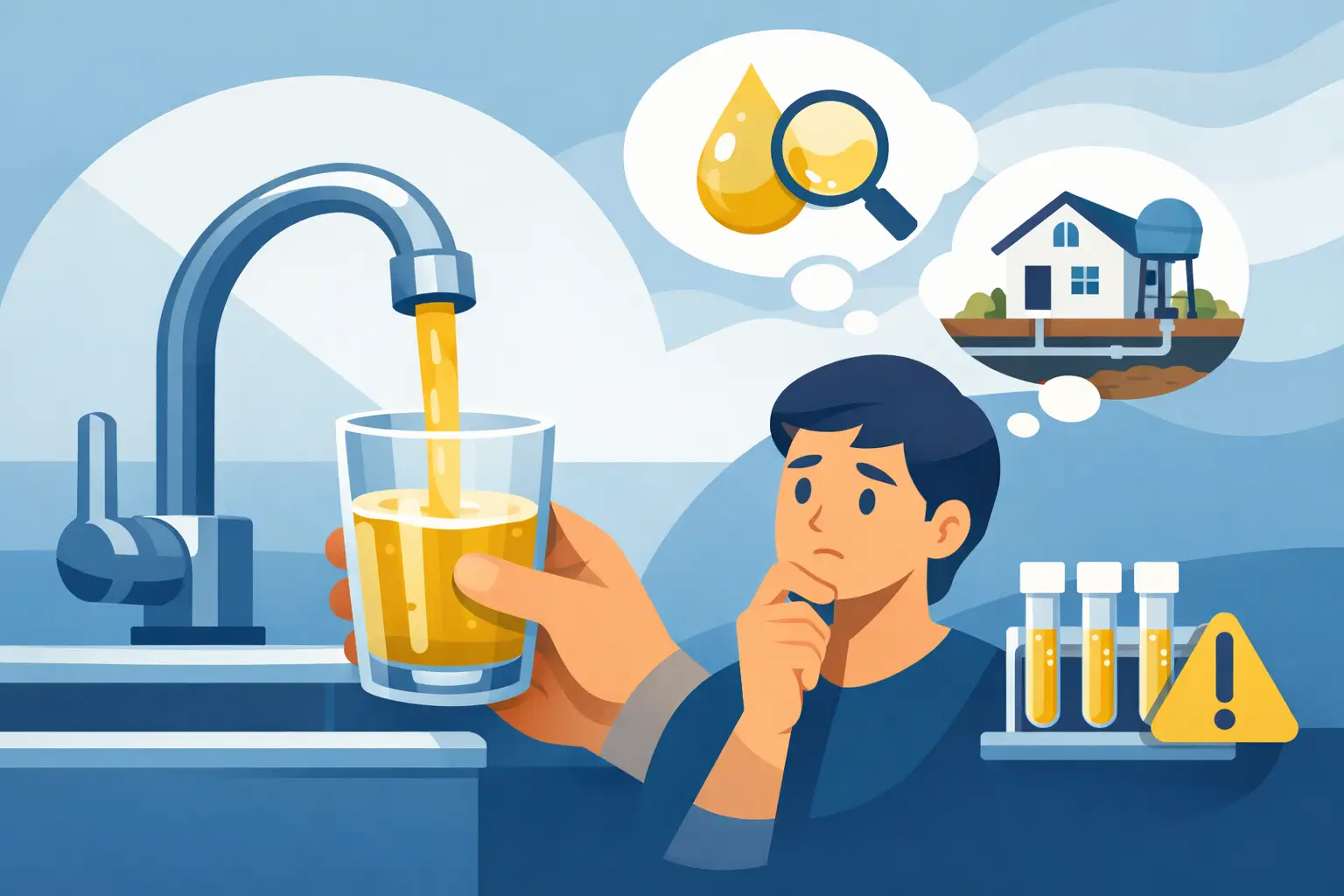 Água amarela: o que fazer agora